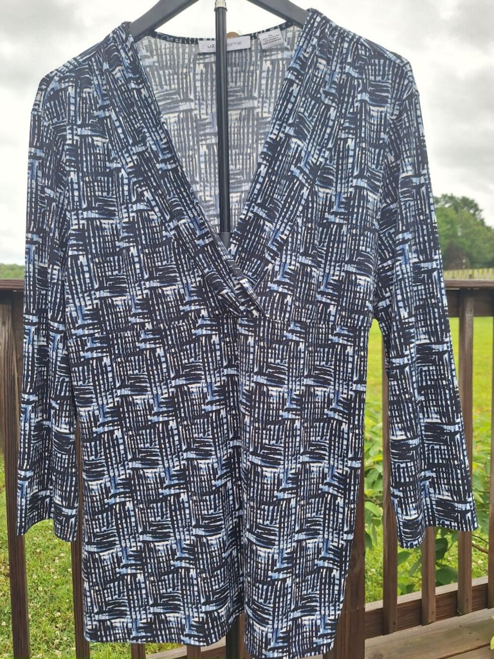 Liz Claiborne Wrap Style Knit Top Sz XL